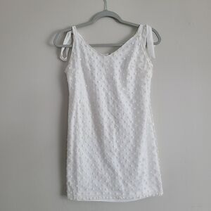 Blue Rain Embroidered Mini Dress